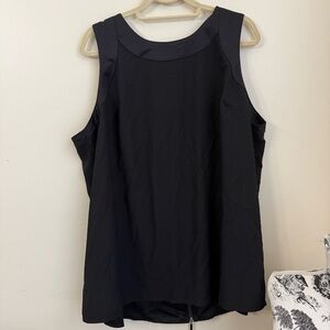 Lane Bryant Dressy tank top Zipper Back size 20 100% Polyester Side Slit Party